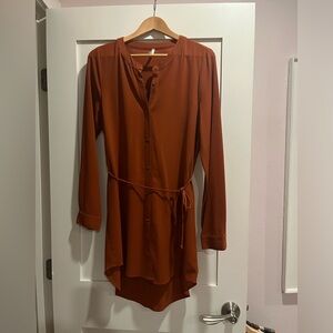 Burnt orange fall dress